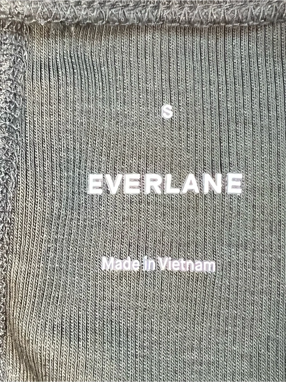 Everlane The Luxe Rib Henley Dark Forest Supima Cotton Size S NWOT